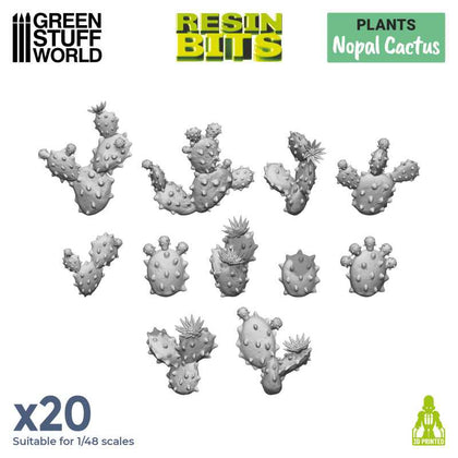 GreenStuffWorld - 3D Printed Set - Nopal Cactus
