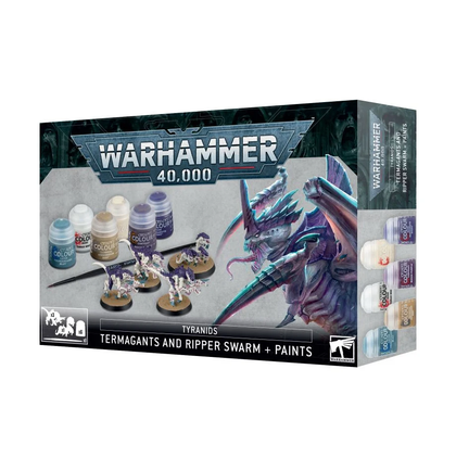 Warhammer 40000 - Tyranids - Termagants and Ripper Swarm + Paints Set