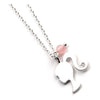 Barbie Pendant & Necklace Silhouette & Quartz Bead (Sterling Silver)