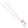 Barbie Pendant & Necklace Silhouette & Quartz Bead (Sterling Silver)