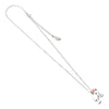 Barbie Pendant & Necklace Silhouette & Quartz Bead (Sterling Silver)