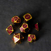 FanRoll - Dice Set - Gold with Purple Enamel (7)