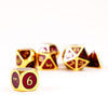 FanRoll - Dice Set - Gold with Purple Enamel (7)