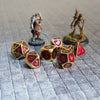 FanRoll - Dice Set - Gold with Purple Enamel (7)