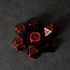 FanRoll - Dice Set - Red with Black Enamel (7)