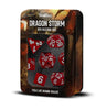FanRoll - Dragon Storm Sharp Edge Silicone Dice Set - Red Dragon Scales (7)