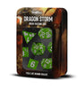FanRoll - Dragon Storm Sharp Edge Silicone Dice Set - Green Dragon Scales (7)