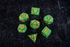 FanRoll - Dragon Storm Sharp Edge Silicone Dice Set - Green Dragon Scales (7)