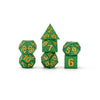 FanRoll - Dragon Storm Sharp Edge Silicone Dice Set - Green Dragon Scales (7)