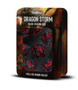 FanRoll - Dragon Storm Sharp Edge Silicone Dice Set - Black Dragon Scales (7)