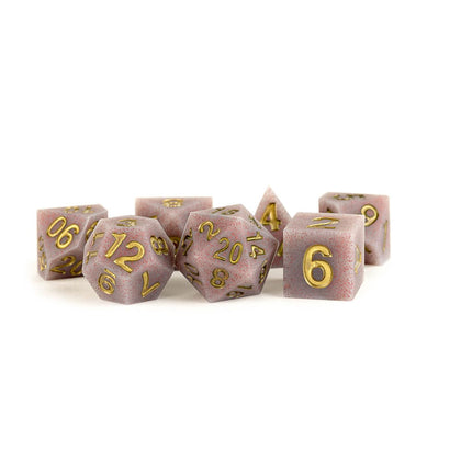 FanRoll - Sharp Edge Silicone Dice Set - Volcanic Soot (7)