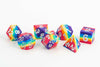 FanRoll - Sharp Edge Silicone Dice Set - Rainbow (7)