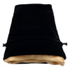 FanRoll - Dice Bag - Velvet Black with Gold Satin Small