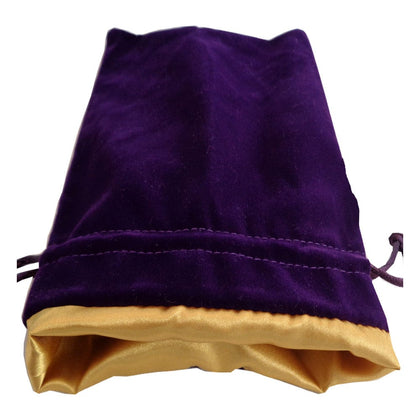 FanRoll - Dice Bag - Velvet Purple with Gold Satin Small