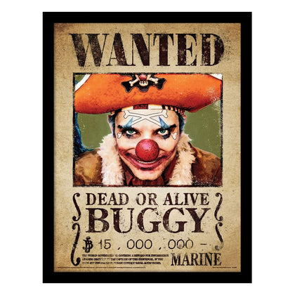 One Piece Collector Print Framed Poster Buggy Wanted