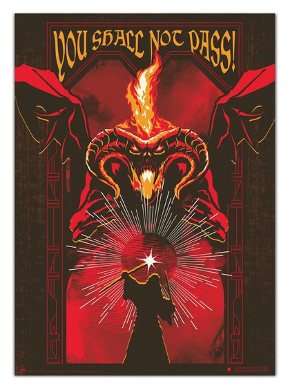 The Lord of the Rings Luminescent Poster Balrog 50 x 70 cm