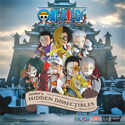 Mighty Jaxx - One Piece Freeny's Hidden Dissectables Marines Edition 4 inch Vinyl Figure Blind Box Display (6)