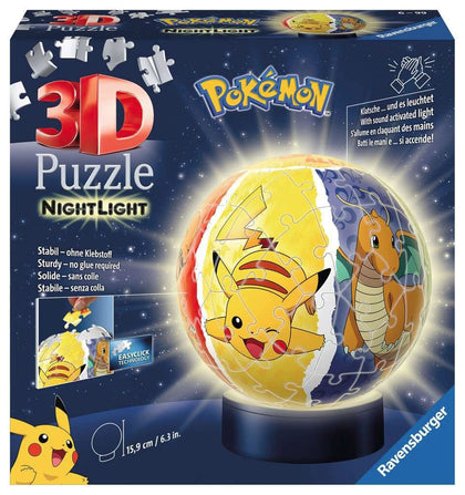Ravensburger - Pokémon 3D Puzzle NightLight Puzzle Ball (72 pieces)
