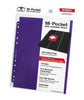 Ultimate Guard - 18-Pocket Pages Side-Loading - Purple 10 pcs