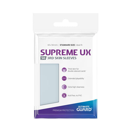 Ultimate Guard - Supreme UX 3rd Skin Sleeves - Standard Size - Transparent 50 pcs