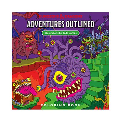 Dungeons & Dragons - Adventures Outlined Coloring Book - ENG