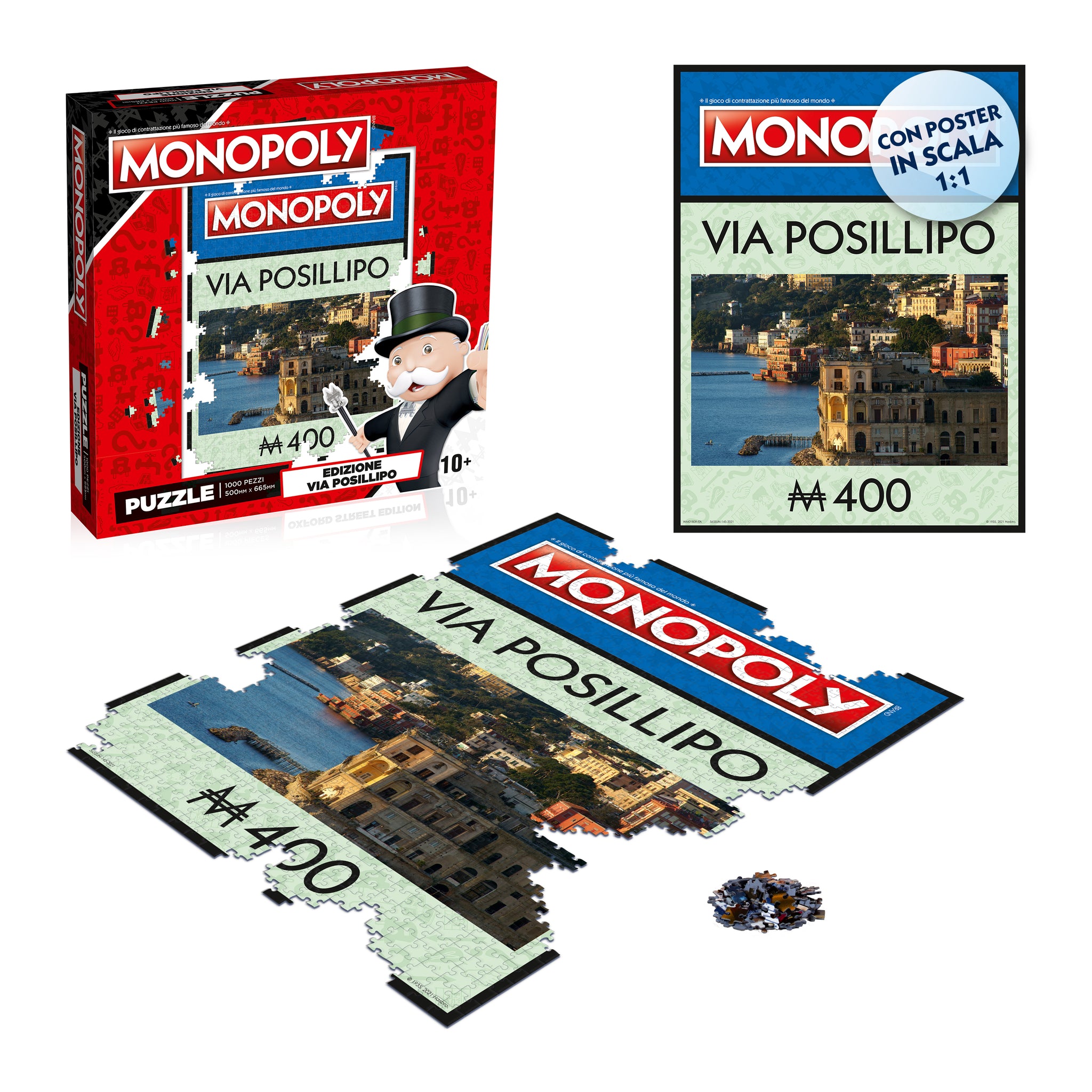 Winning Moves - Monopoly - Via Posillipo, Napoli Puzzle (1000 pz