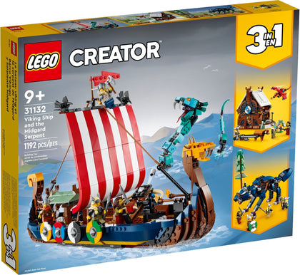 LEGO Creator - 31132 Nave Vichinga e Jörmungandr