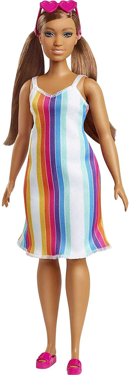 Barbie Loves the Ocean Brown Striped Dress