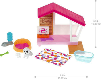 Barbie Dog House Playset with 2 Mini Puppies