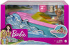 Barbie- Playset with Blonde Doll, Motorboat floating with puppy and accessories