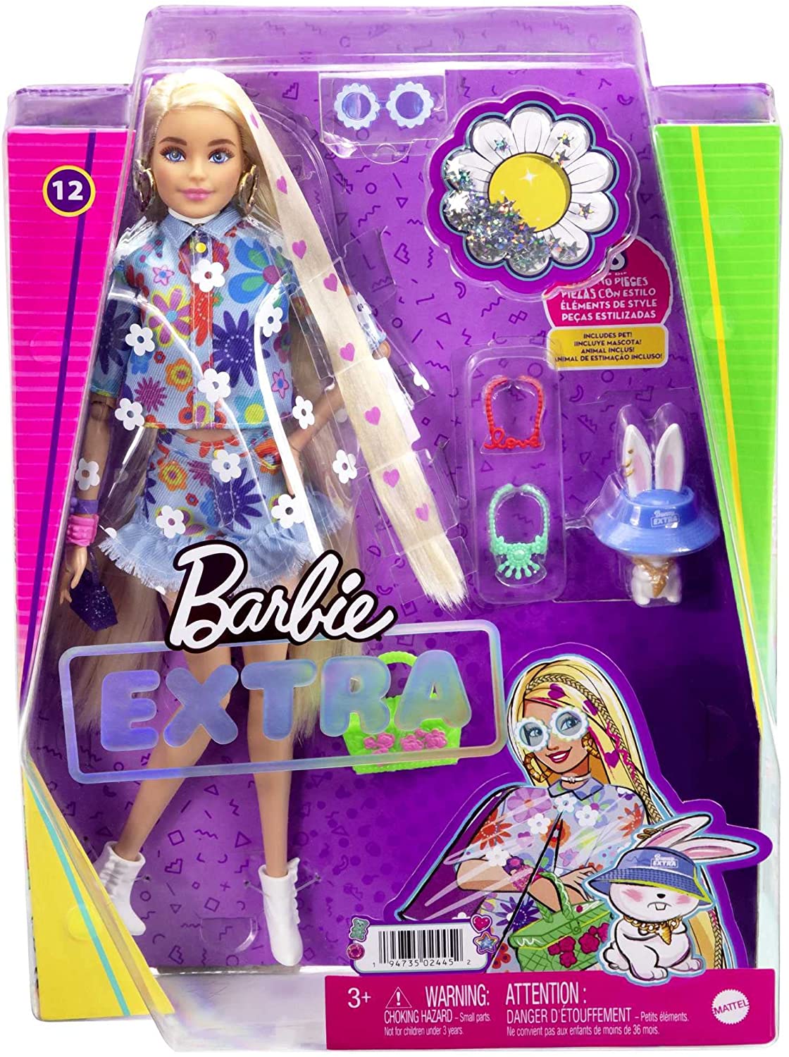 Barbie Extra Con Coniglietto e Vestiti alla moda