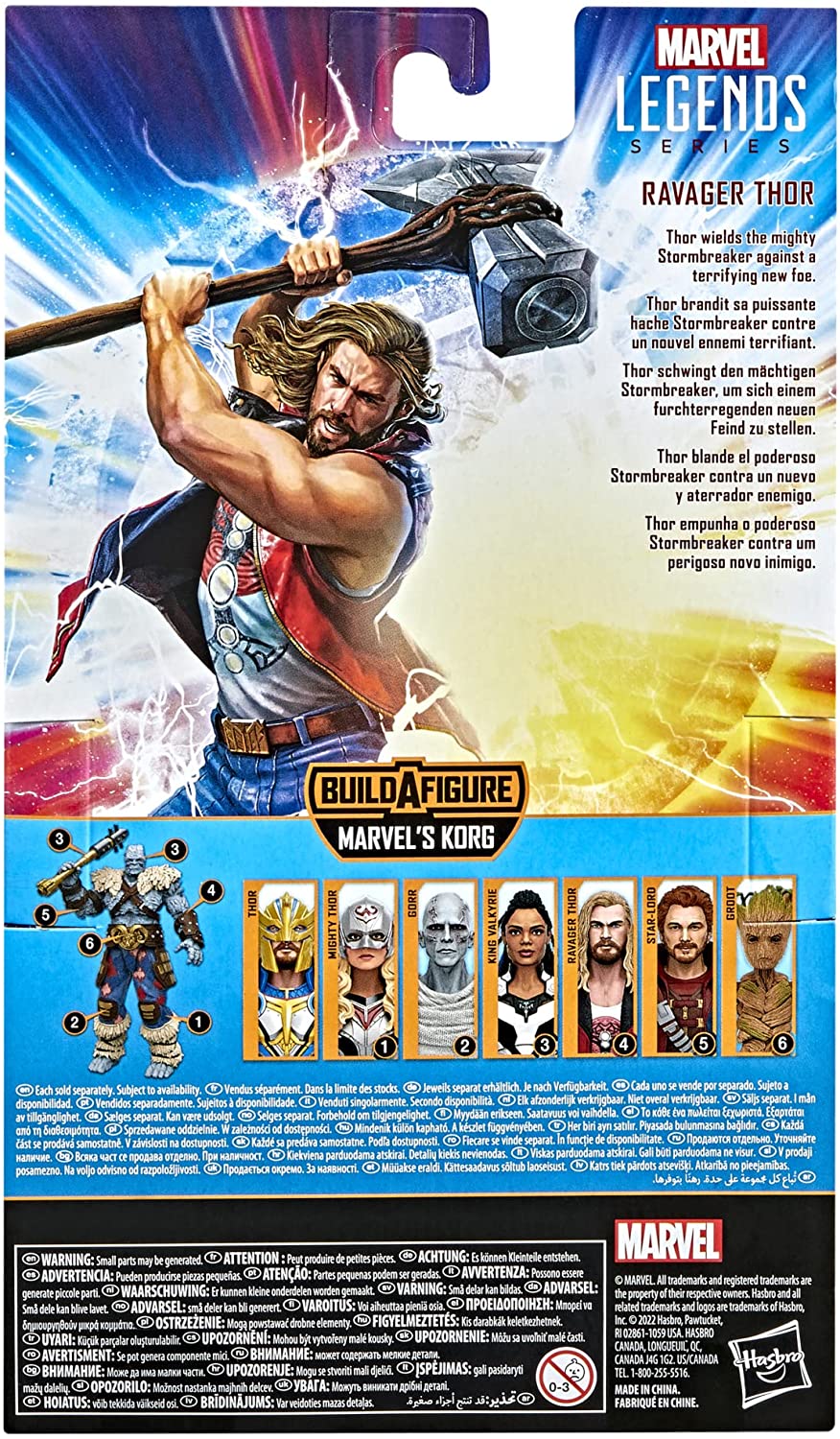 Hasbro - Marvel Legends - Thor Love And Thunder Statuetta da Collezione Ravager Thor da 15 cm
