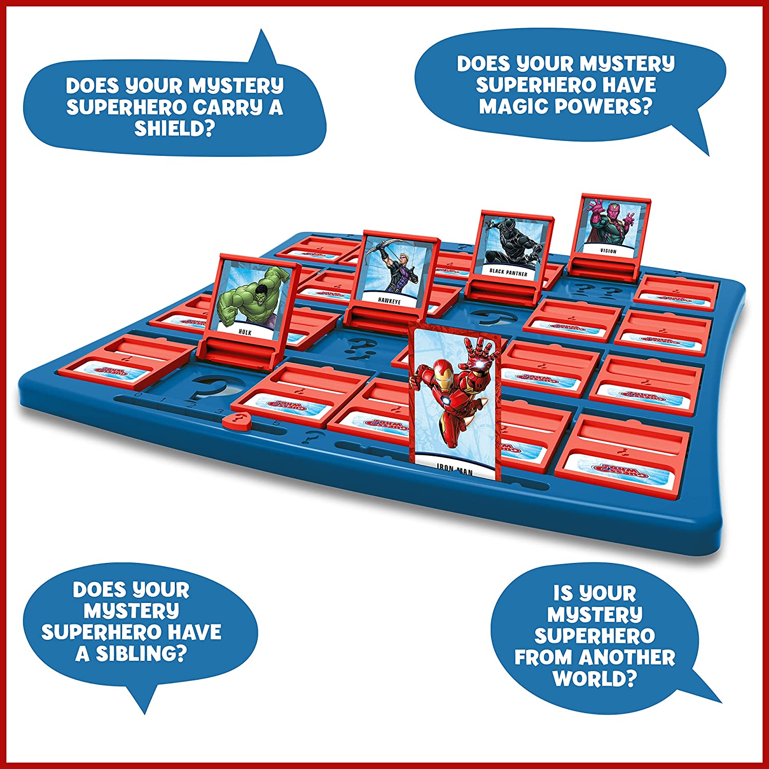Winning Moves Marvel Indovina Chi? - Gioco Da Tavolo Con Avengers, Guardiani Della Galassia E Wakanda - Regalo Per Bambini Dai 6 Anni