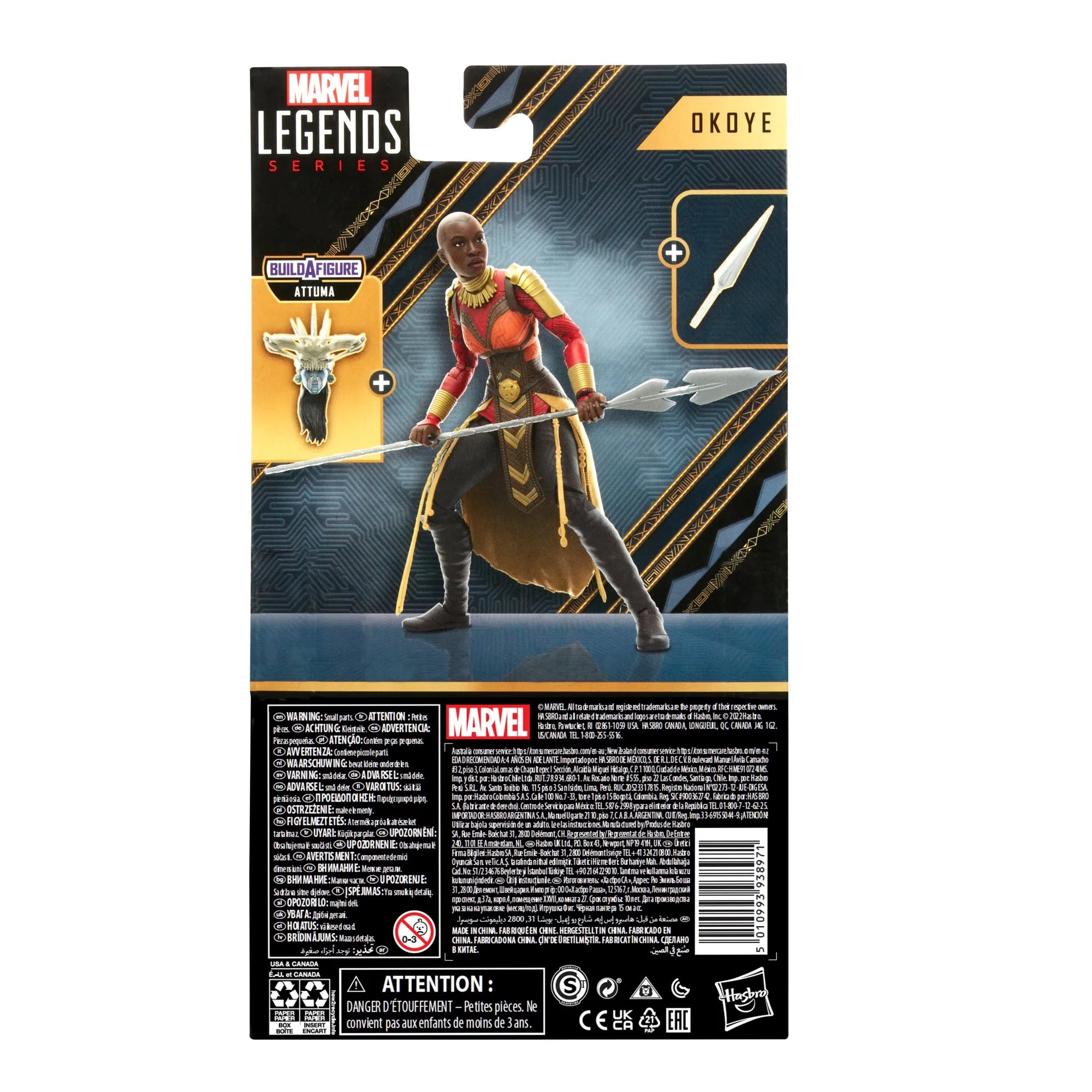 Hasbro - Marvel Legends Series - Okoye Actiones Figures 15 cm