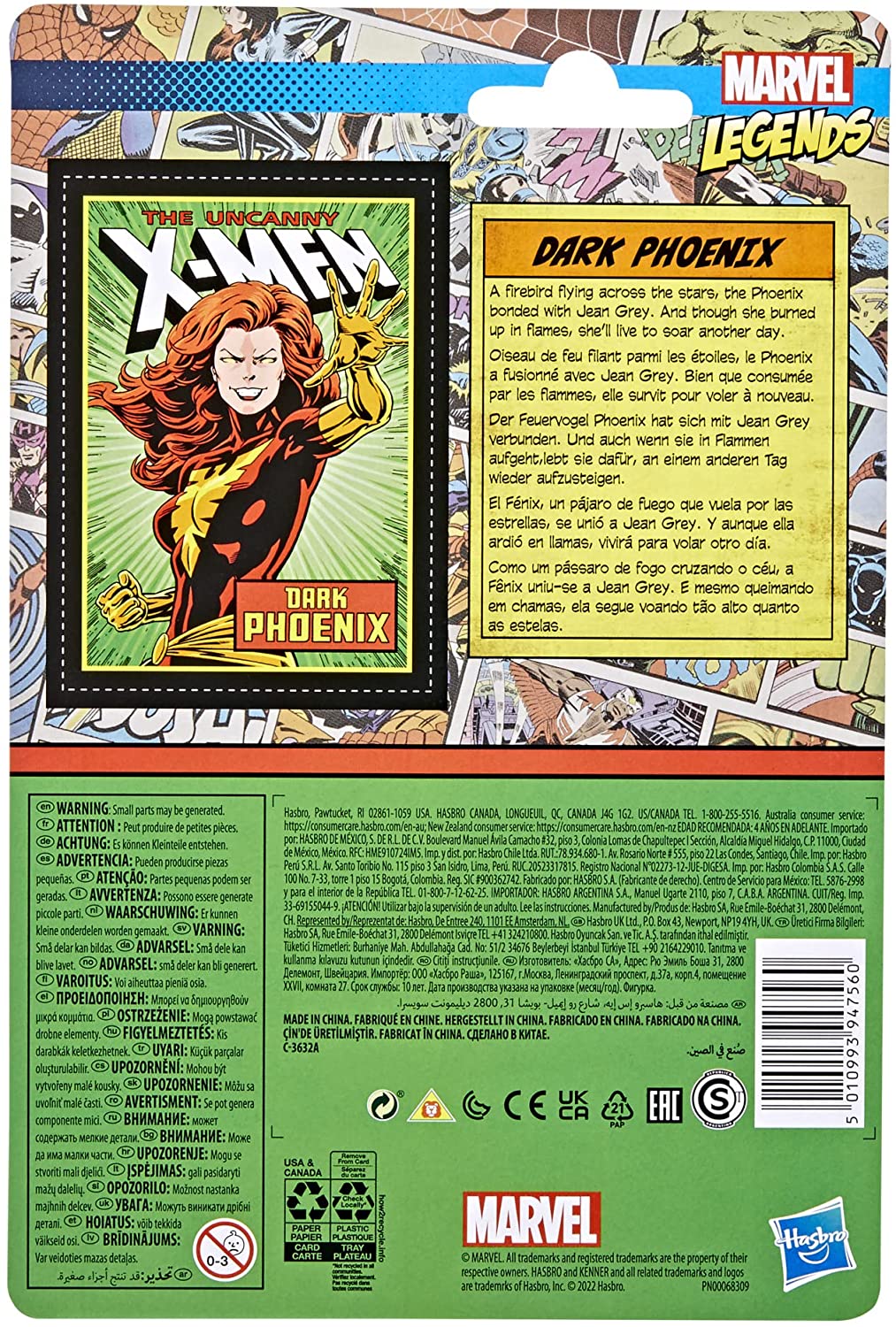 Hasbro - Marvel Legends Retro Collection - The Uncanny X-Men Action Figure 2022 Dark Phoenix 10 cm