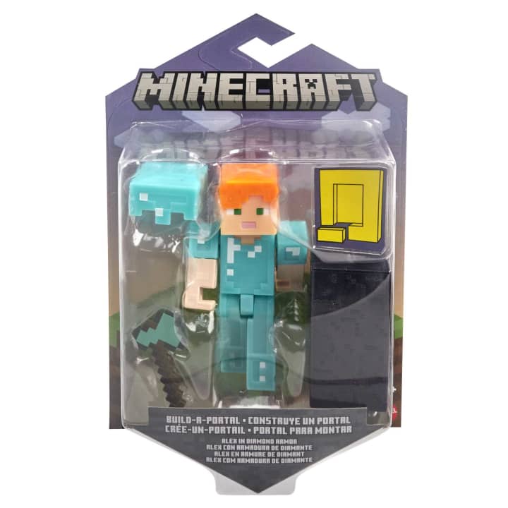 Minecraft Alex Action Figure 8,25 Cm, Personaggio Articolato Con Accessori, Giocattolo Ufficiale Per Bambini 6+ Anni