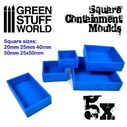 5x Containment Molds for Bases - Square