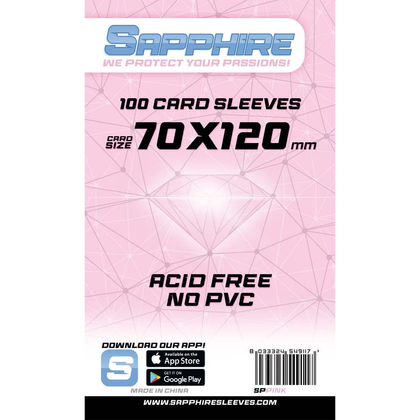 Sapphire Pink Sleeves (70x120mm) 100 Sleeves