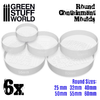 Green Stuff World - Tools - 6x Containment Moulds for Bases - Round