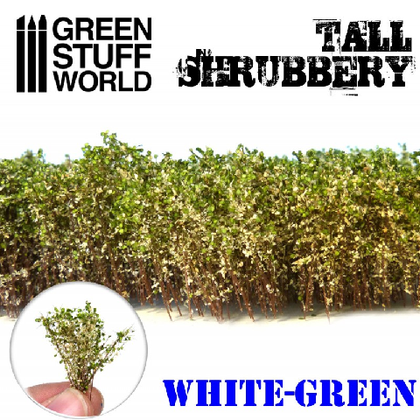 Green Stuff World - Scenary - Tall Shrubbery - White Green