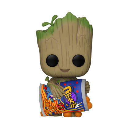 I Am Groot POP! Marvel TV Vinyl Figure Groot w/Cheese Puffs 9cm!