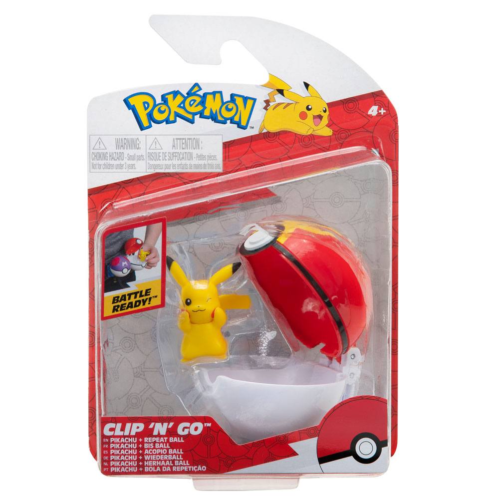 Pokémon Clip'n'Go Poké Ball Pikachu #8 & Repeat Ball