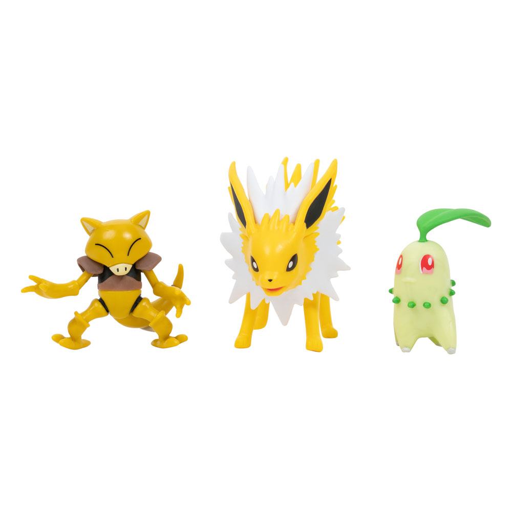 Pokémon Battle Figure 3-Pack Chikorita, Abra, Jolteon 5 cm