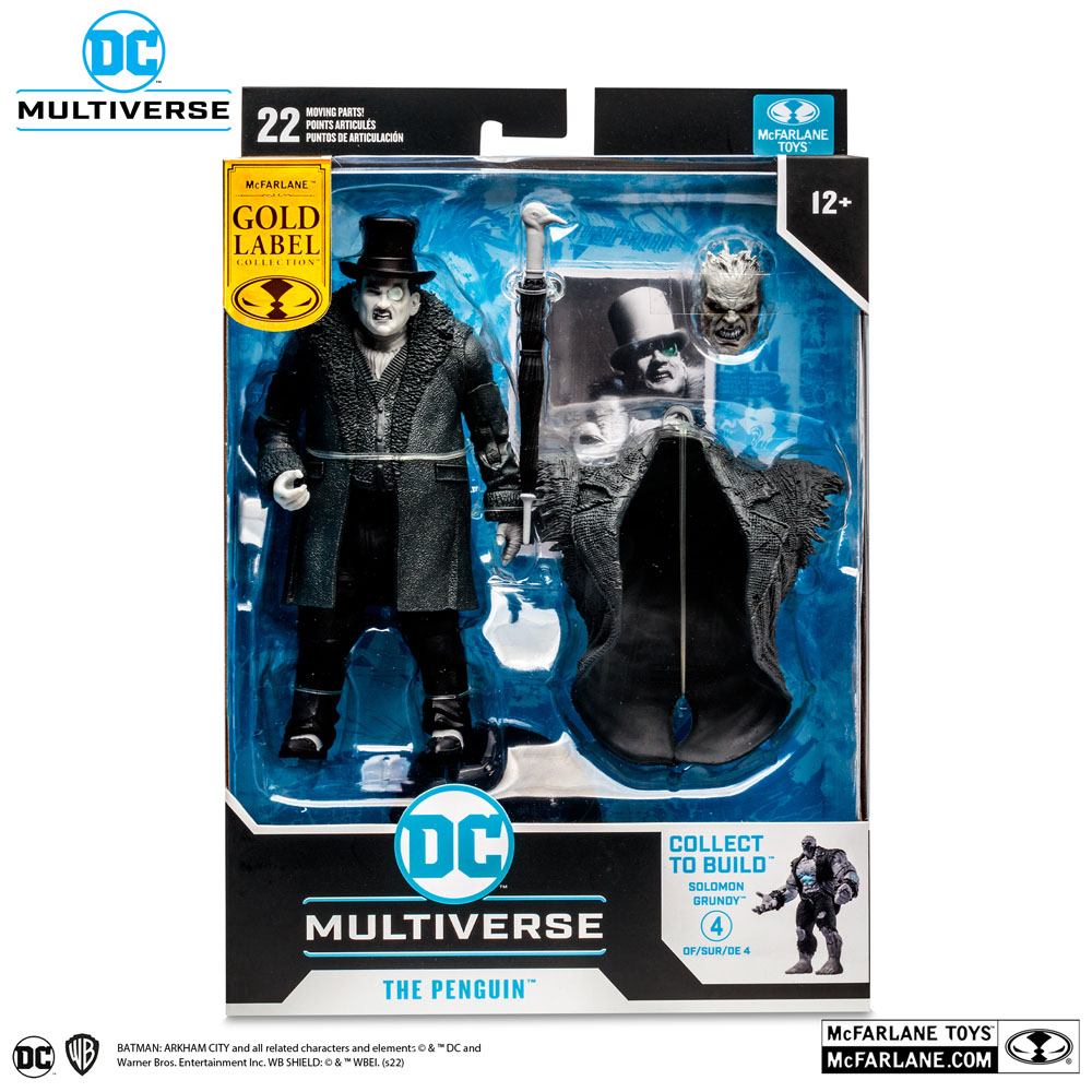 McFarlane Toys - DC -  Gaming Build A - Action Figure The Penguin Gold Label (Batman: Arkham City) 18 cm