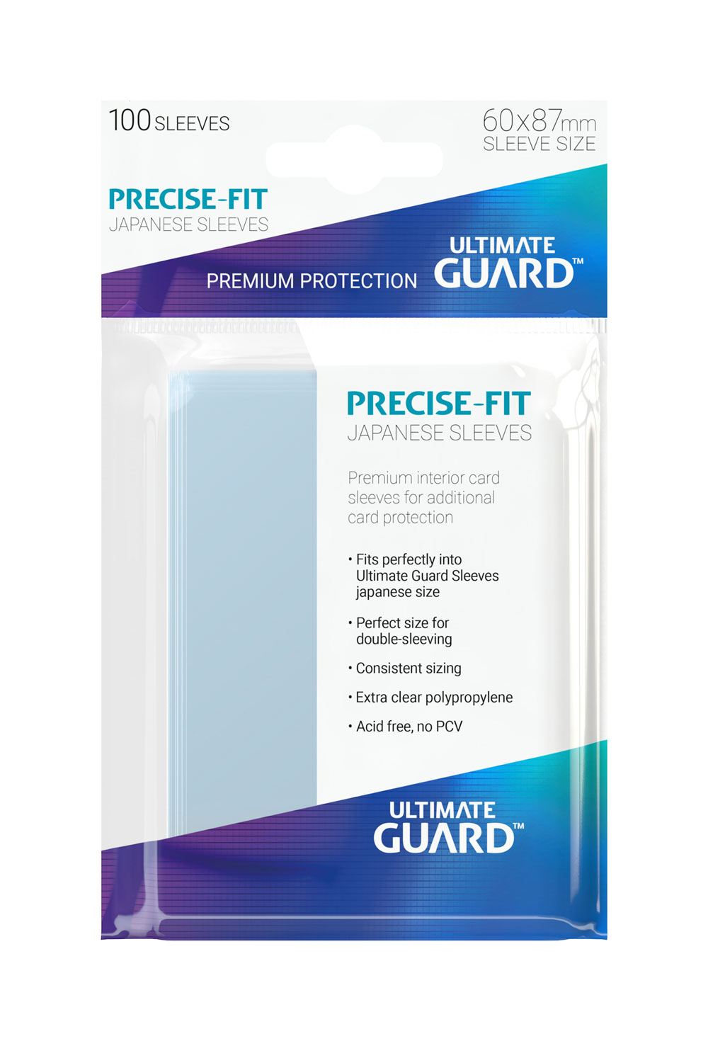 Ultimate Guard - Precise-Fit Sleeves - Japanese Size - Transparent 100 pcs