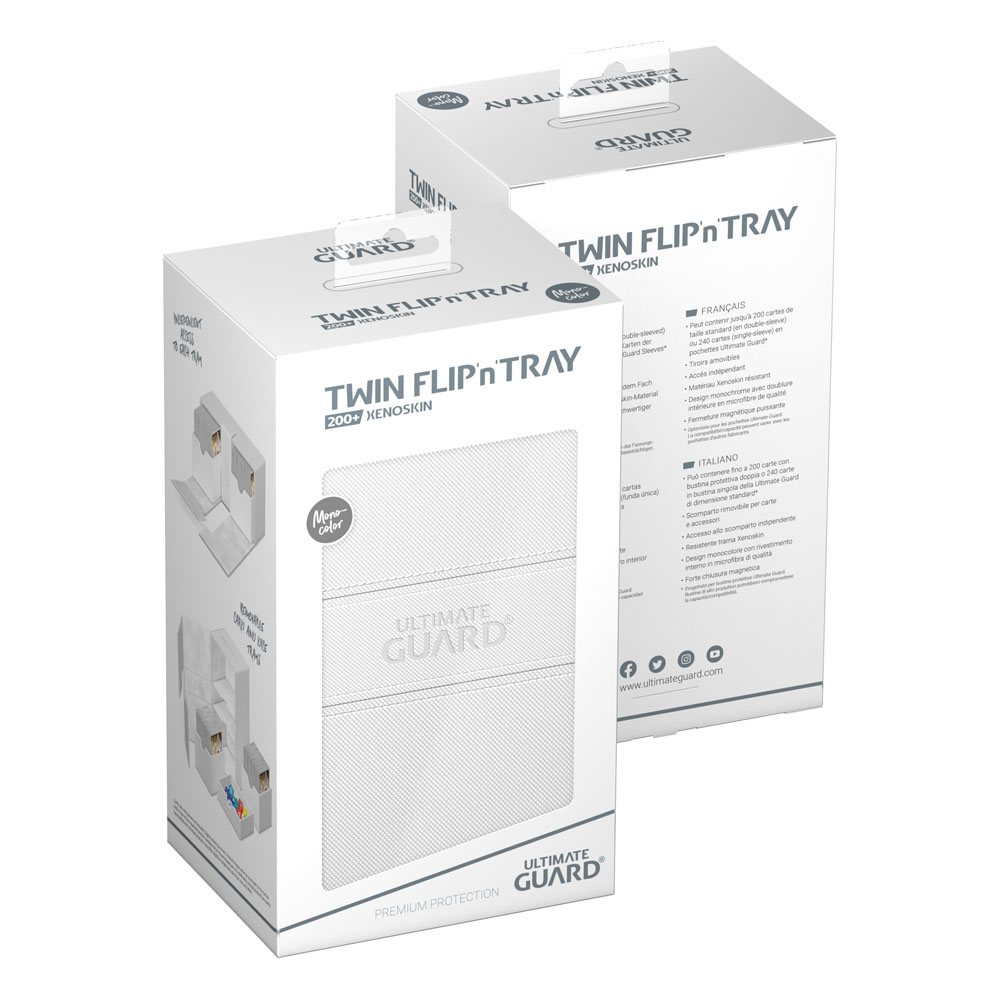 Ultimate Guard - Twin Flip`n`Tray 200+ XenoSkin Monocolor - White