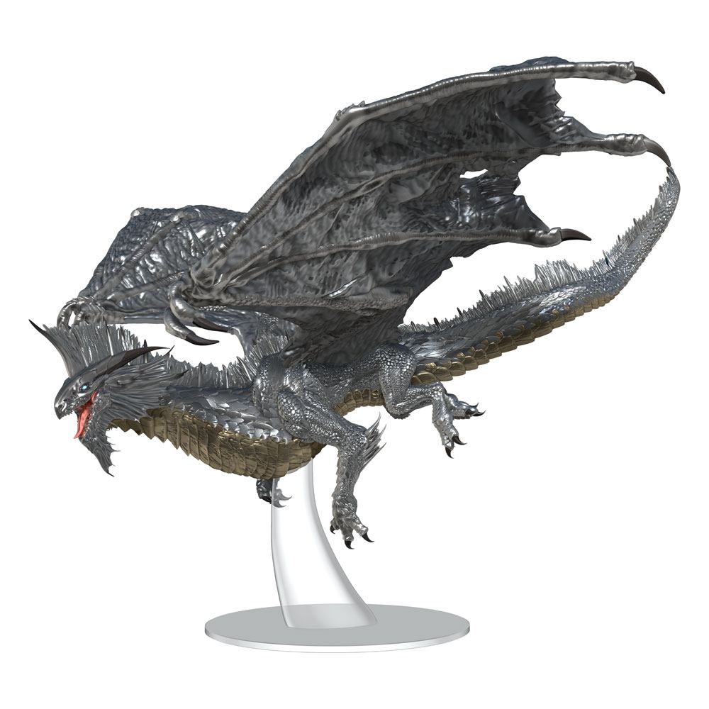 D&D Icons of the Realms Prepainted Miniature Adult Silver Dragon